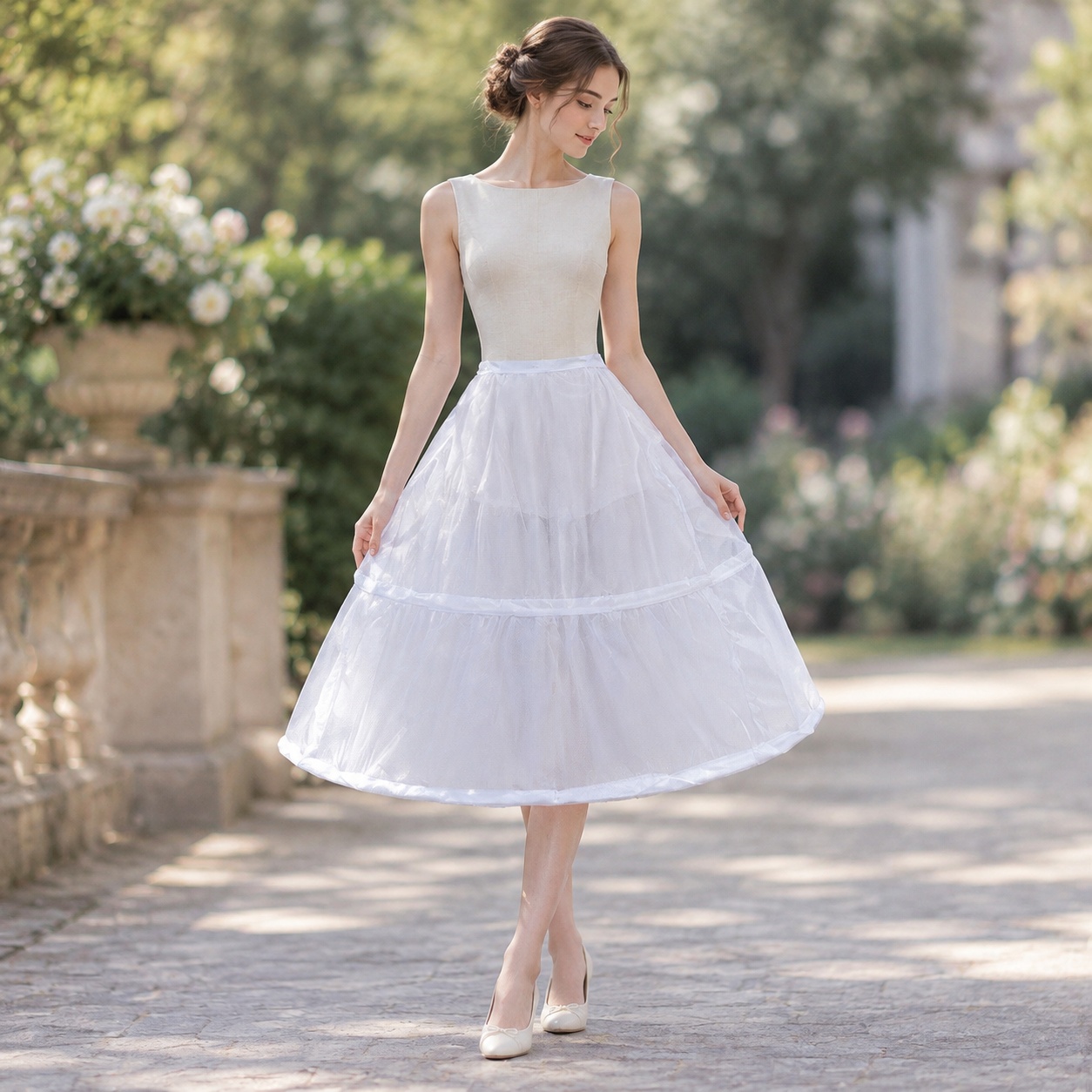 Vestido largo de tul informal, - Midi Dress reseña y precio