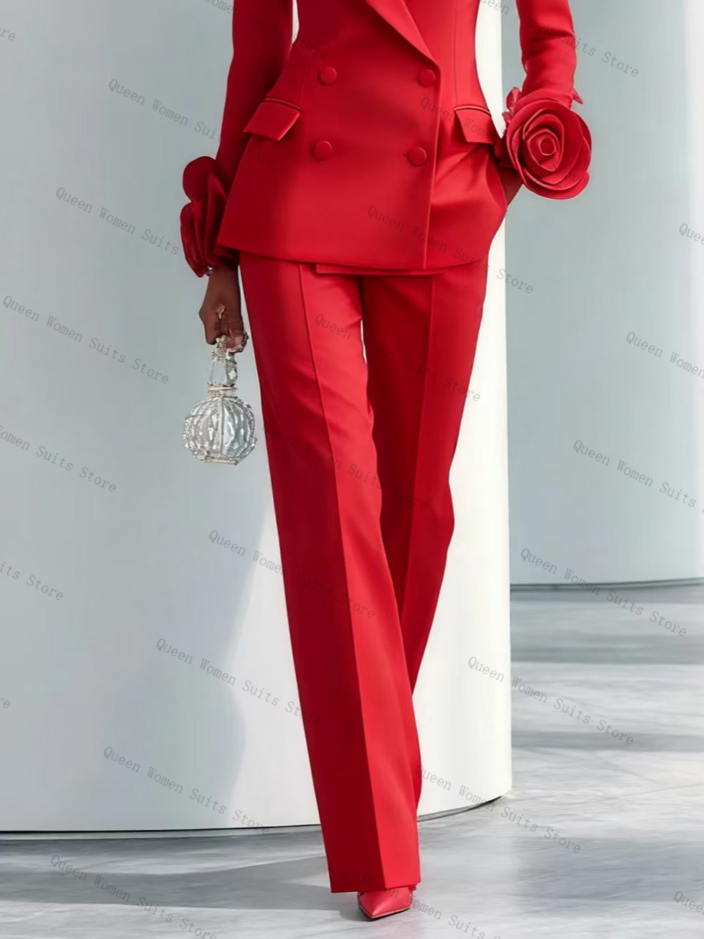 Conjunto de traje rojo de lujo - Women'S Red Formal Wear reseña y precio